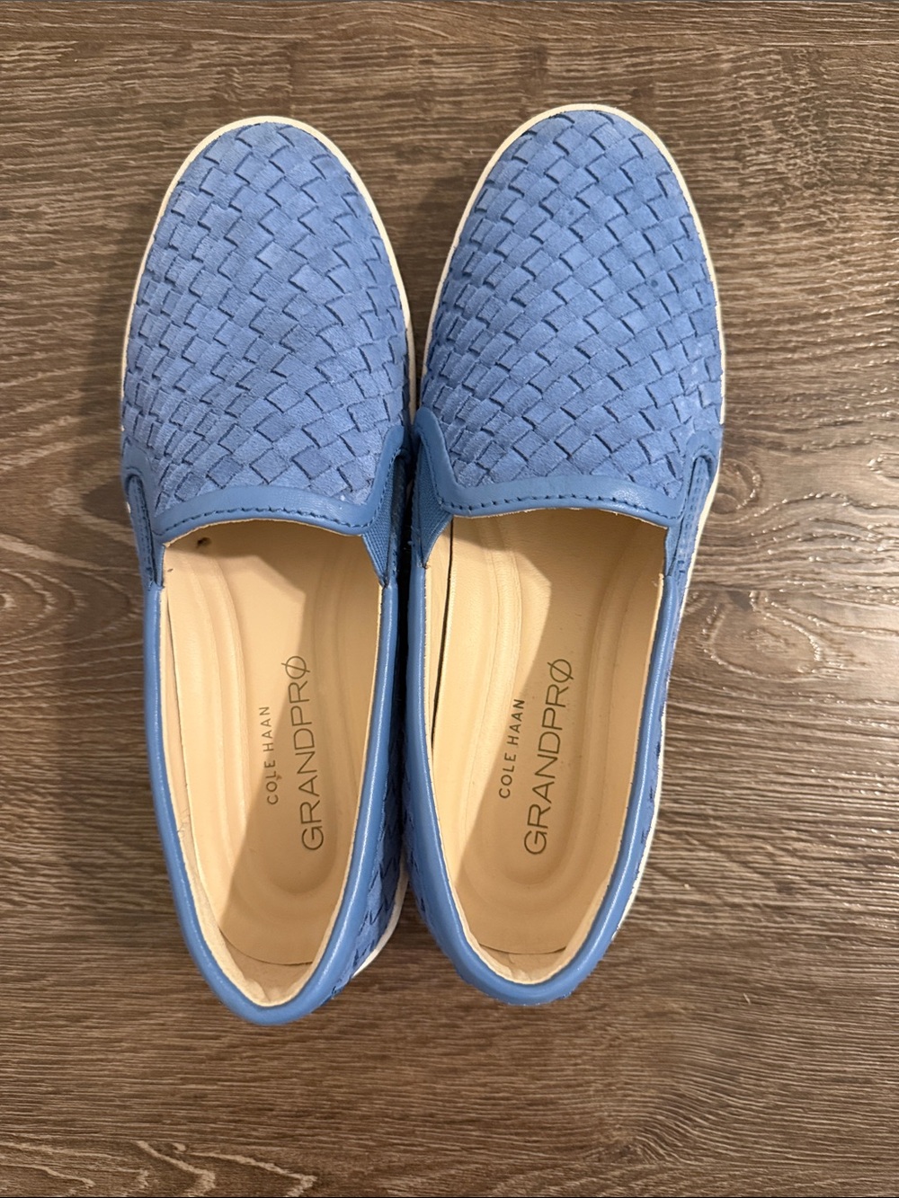 Cole Haan GrandPro Woven Slip On Sneaker Blue Size 9